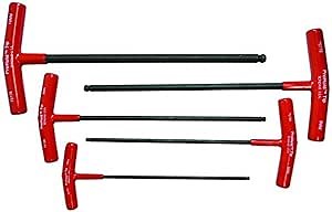 Bondhus 75148 Set of 5 Balldriver T-handles with ProHold Tip, sizes 4-10mm