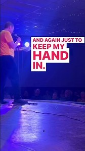 Testing new jokes. This one didn’t make it into the new tour. To see the ones that did come along.