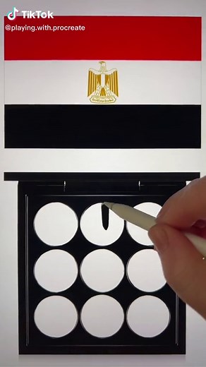 Egyptian Flag! 🇪🇬 #egyptian #egyptianflag #egypt #🇪🇬 #flag #flags #palette #procreate #fun #playingwithcolors #FrunktheBeat￼