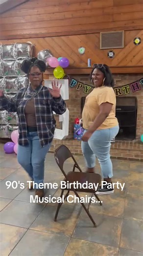 90's Theme Birthday Party with Musical Chairs Fun