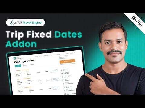 WP Travel Engine Tamil Tutorial | Trip Fixed Starting Dates Addon for WordPress