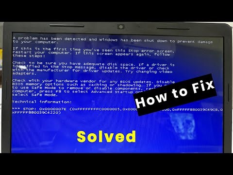 How to Fix - A problem has been detected and windows has been shutdown to... damage to your computer