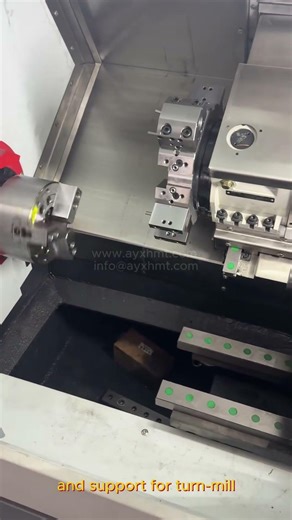 📏 Slant bed CNC lathe:Long Parts? Rock Solid. | Tailstock-Supported Turning 🎯