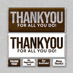 EMPLOYEE APPRECIATION THANK You Instant Download Printable Chocolate Candy Bar Wrappers Favor Unique Gift Card Envelop Thanks for All You Do - Etsy