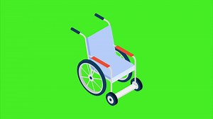 Download Wheel Chair Green Screen for free