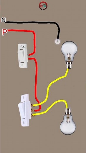 2 way switch connection diagram | two way switch wiring diagram #shorts #electric #wiring #reels