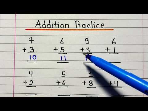 Addition practice | Count numbers | Learn to add | One digit additon | Two digit addition | Math