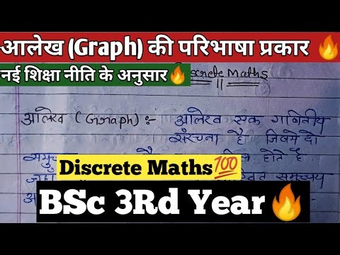 |👉Graph Ki Definition And Types| |Aalekh ki Paribhasha Evam prakar| |BSc 3Rd Year Discrete Maths|