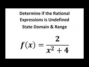 Determine if the Rational Expression is Undefined Ex. 2