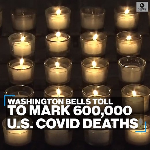 NEVER FORGET: The bell at Washington National Cathedral rings out 600 times to mark 600,000 deaths from COVID-19 in the U.S. https://abcn.ws/39iwkWk | ABC News