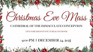 Join us for Christmas Eve Mass with Bishop Kemme at 9 PM! 🌟 Gather in prayer and joy on December 24 at the Cathedral of Immaculate Conception in Wichita. All are welcome! Bring your family and friends. 🎄⛪ Mass will be livestreamed on the diocesan Youtube and Facebook. | Catholic Diocese of Wichita