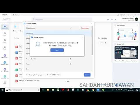 Cara Merubah Bahasa WPS Office di PC atau Laptop