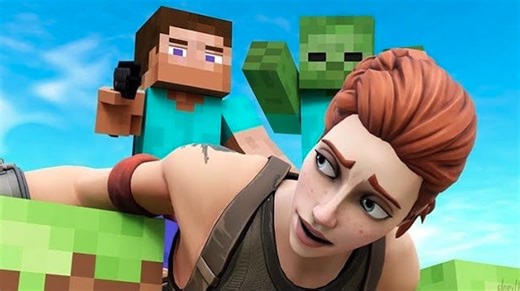 Minecraft Meets Fortnite | SFM Crossover Animation