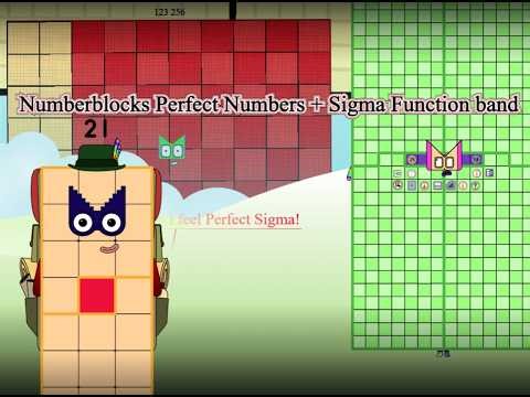 Numberblocks Perfect Numbers + Sigma Function band 1