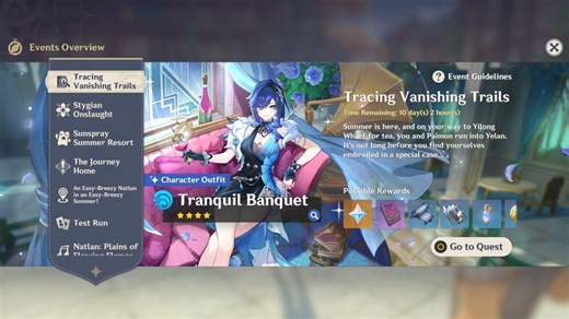 Genshin Impact Tracing Vanishing Trails event guide