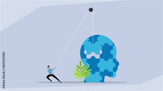 Mental Health and Cognitive Development: Problem Solving and Completing the Puzzle of the Mind cartoon animation