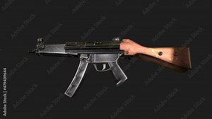 3D Turntable of a Rifle Model