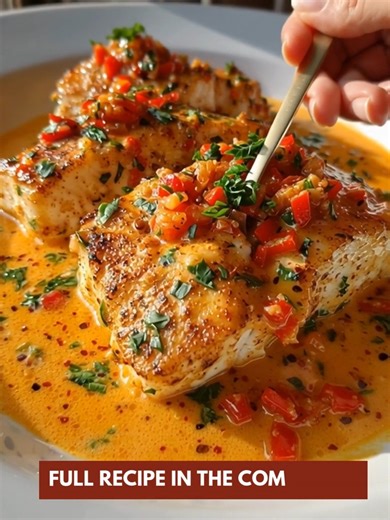 Red Snapper with Creamy Creole Sauce 🐟🔥 An epic Southern-style dinner win — bold, saucy, and straight-up delicious! 📝 Ingredients : For the Fish: 4 red snapper fillets (skinless or skin-on) 1 tbsp Cajun seasoning Salt & pepper to taste 2 tbsp olive oil 1 tbsp butter For the Creamy Creole Sauce: 1 tbsp butter 1 small onion, diced 1/2 red bell pepper, diced 2 cloves garlic, minced 1 tsp Cajun seasoning 1/4 tsp smoked paprika 1/2 cup heavy cream 1/4 cup chicken or seafood stock Salt & pepper, to