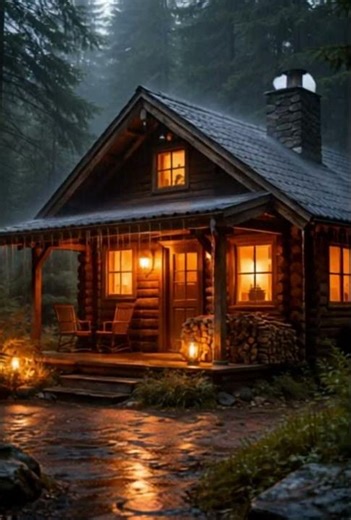 Heavy Rain on Wooden Cabin 🌧️ Cozy Storm Sounds for Sleep #naturesounds #rain #rainsounds