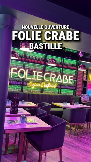 🚨‼️Nouvelle ouverture à Bastille 🦀🔥- 3 restaurant Folie Crabe débarque à Bastille avec son concept de fruits de mer version cajun. Ici, les fruits de mer sont cuits avec un mélange d’épices cajun et servis bien chauds, prêts à être partagés sur la table. 🌶️ Crevettes, crabes, coquillages… vous choisissez vos fruits de mer, votre sauce et votre niveau d’épices. Tout est mélangé pour bien imprégner chaque bouchée. Ensuite, il ne reste plus qu’à se servir et profiter d’un moment convivial autou
