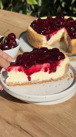 Perfect Cherry Cheesecake (No Water Bath!)