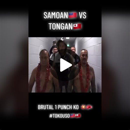 Tongan vs Samoa: Brutal 1 Punch KO in Heavyweight Boxing Fight