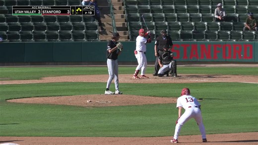 Walk-Off Final: @StanfordBSB takes opener of four-game series with #UtahValley, 4-3, on Rintaro Sasaki's bases-loaded GWRBI 1B in B9.Sasaki: 2-5, R, HR, 2 RBI.Jacob Heppner: 7 IP, 5 H, 2 ER.