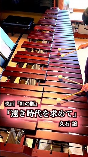 映画『紅の豚』の名曲をマリンバ1台で1人再現『遠き時代を求めて』久石譲