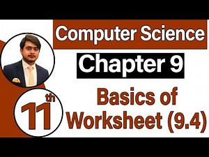 11th Class Computer Science Chapter 9 - Basics of Worksheet - ICS Computer Part 1 Chapter 9