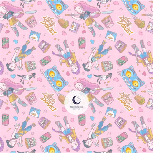 Kpop Demon Hunters Seamless Pattern Digital Download With Rumi Mira Zoey Derpy Sussie - Etsy