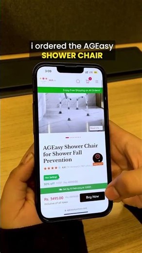 AGEasy Shower Chair – Safe & Stable Bathing Support for Seniors