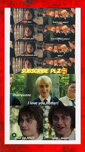 ​"I Love You, Potter!" 😂 | Harry and Draco's Unexpected Moment #shorts #drarry #harrypotter