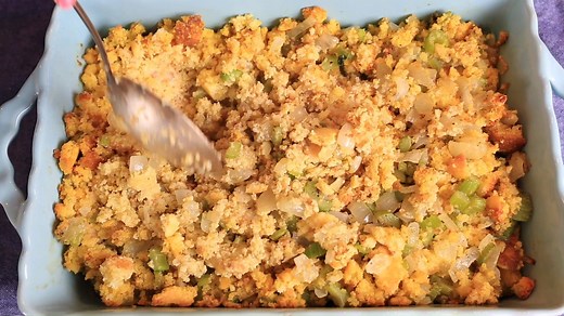 187K views · 905 reactions | Southern Cornbread Dressing is deliciously moist and wonderfully seasoned with sage, onions, and celery. It’s a classic that makes it to the Thanksgiving table year after year. Recipe: https://spicysouthernkitchen.com/southern-cornbread-dressing/ | Spicy Southern Kitchen | Facebook