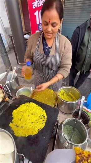 Besan Chilla Making On Street Style “ Healthy and Delicious “ #shorts #streetfood #food