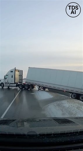 Dash Cam Captures Semi Truck Sliding Off Icy Road in Ohio, Narrowly Avoiding Rollover Dash cam footage recorded a close call on an icy roadway in Ohio as a semi truck lost traction and slid off the road, nearly tipping over before the driver was able to regain control. The video shows the truck drifting toward the shoulder as surrounding traffic slows, with the trailer leaning sharply as the vehicle struggles to stabilize. After several tense moments, the driver manages to correct the slide and 