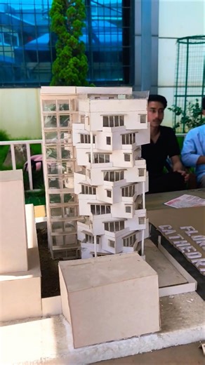 Architectural Model of a Multi-story Building Design