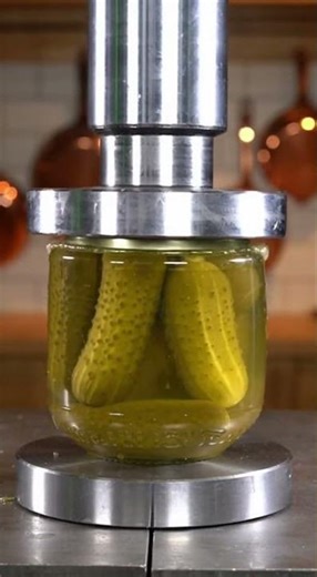 Pickles + Glass Jar = HYDRAULIC PRESS MAYHEM! 🥒💥 | Hydraulic Power