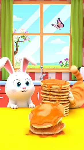 Pip & Mochi's Pancake Tower Goes WRONG! 🥞😹
