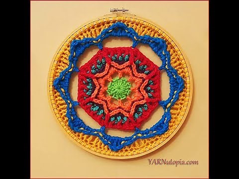 Crochet Tutorial: How to Crochet a Mandala in an Embroidery Hoop
