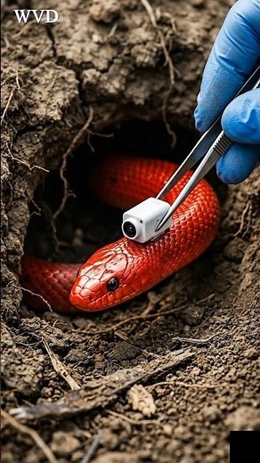 Red Snake POV: We Put a Camera on a Red Snake - What It Found Underground Is Terrifying #pov #shorts