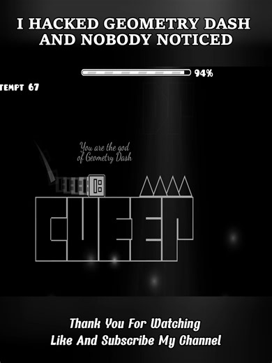 I Hacked Geometry Dash and Nobody Noticed - Part 1 #gd #geometrydash #gd22 #solom3us