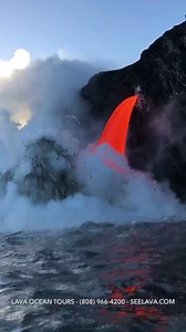 5.6K views · 419 reactions | Good morning today's sunrise lava ocean update still pouring molten firehose out the cliff side don't miss this historic event LAVA OCEAN TOURS - (808) 966-4200 - SEELAVA.COM | Lava Ocean Tours, INC | Facebook