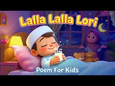Lalla Lalla Lori 🥛🌙 | Islamic Lullaby for Kids | Bedtime Kids Poem for Sleep | Nursery Rhyme Song