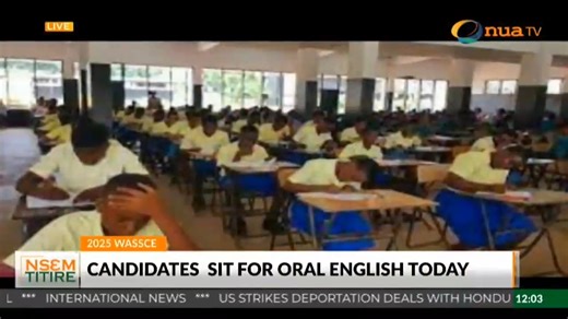 1.5K views · 45 reactions | The 2025 West African Senior School Certificate Examination (WASSCE) officially started today, Wednesday, August 20, with 461,640 candidates across the country sitting for the Oral English paper. #OnuaTV #OnuaNews | Onua TV | Facebook