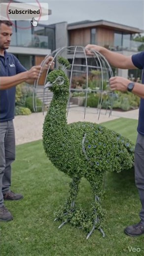 Amazing Peacock Topiary 🌿🦚 | Garden Art Transformation | Satisfying Plant Sculpting