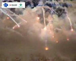 Controlled Safety Test Fireworks Explosion