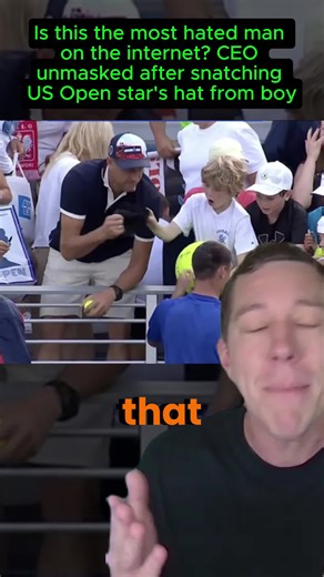 The CEO that stole a kids hat at the US Open is leaming the internet is ruthless.