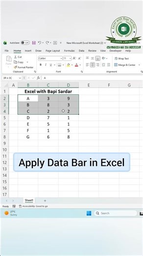 📊 Visualize your data instantly with Data Bars in Excel! #ExcelTips #DataBar #MicrosoftExcel