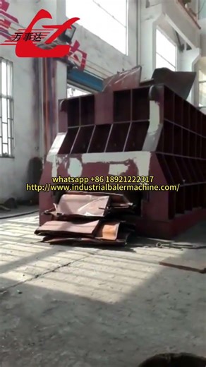 Powerful Container Shear for efficient scrap metal processing. #machine #scrapmetal