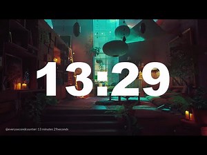 13 minutes 29 seconds [809 secs] clock timer countdown || Alarm Focus || Chill Music